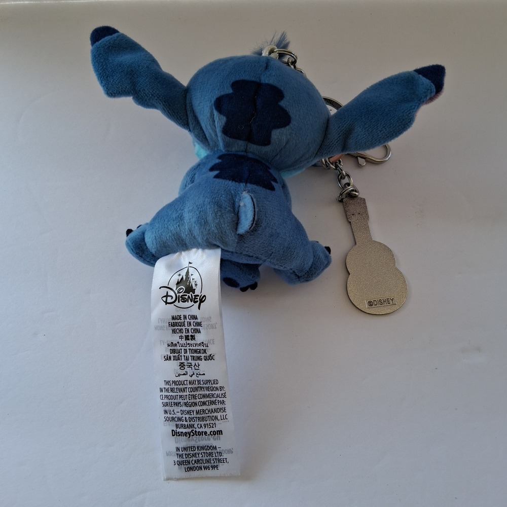 Disney Lilo & Stitch Mini Plush Keychain Ukulele Metal Charm & Action Pen Lot - Picture 4 of 8